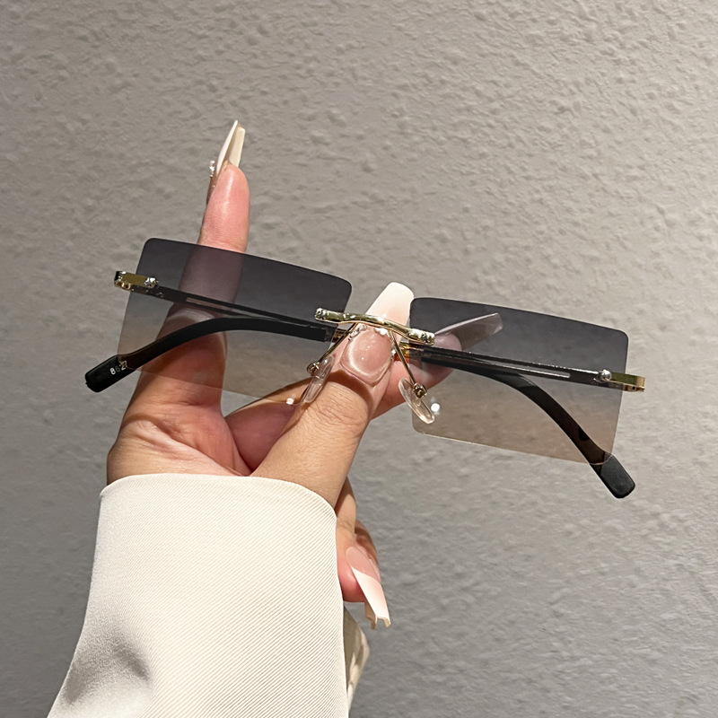 Women'S Fashion Eyeglasses - Fashion Rimless Rectangle Sunglasses Popular Women
