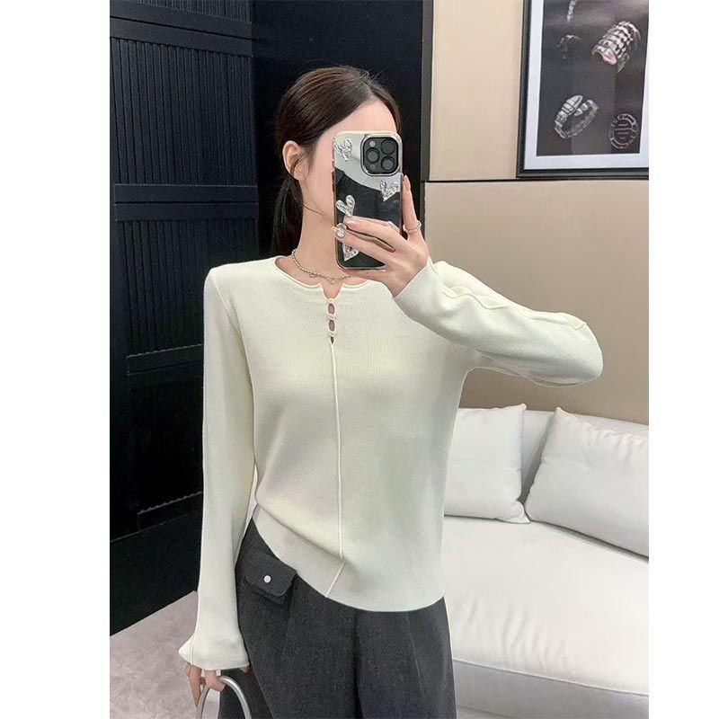 Women Fashion Style - Women American Style Hollow Knit Top