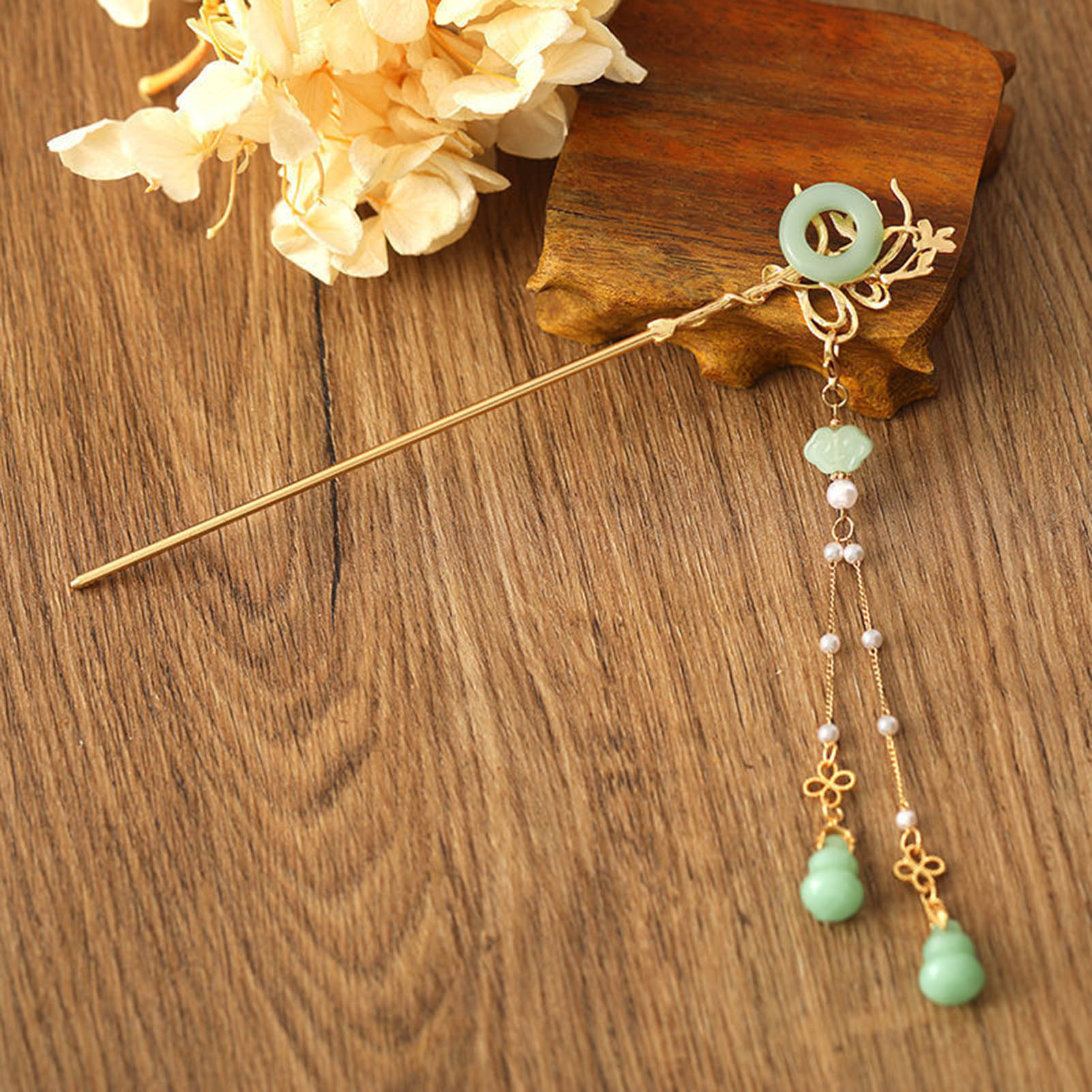 Women Fashion Hub - Chinese Style Glass Hairpin For Women