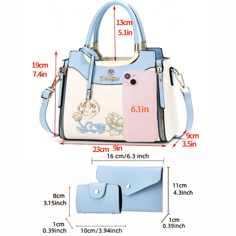 3-piece set of high-quality em - Women Fashion Handbags recension och pris