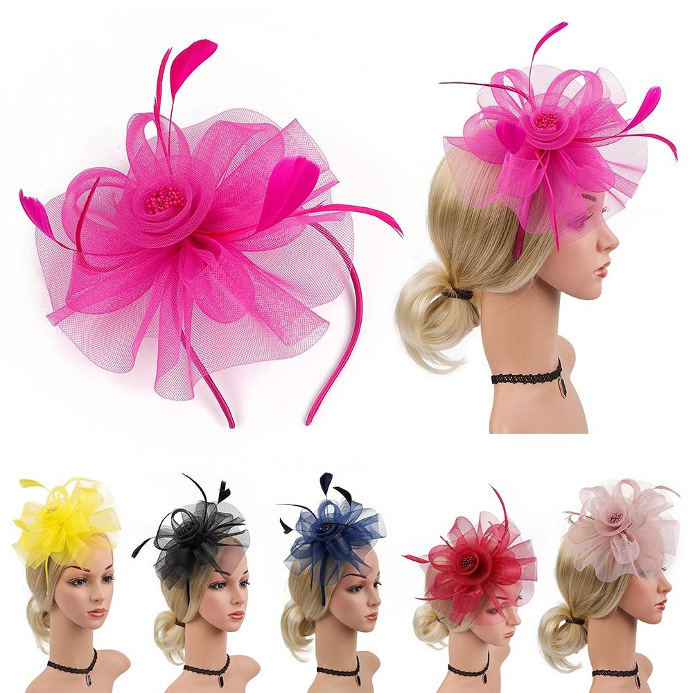 Feathers Ribbon Fascinator Hat - Women'S Fashion Kentucky Derby recension och pris