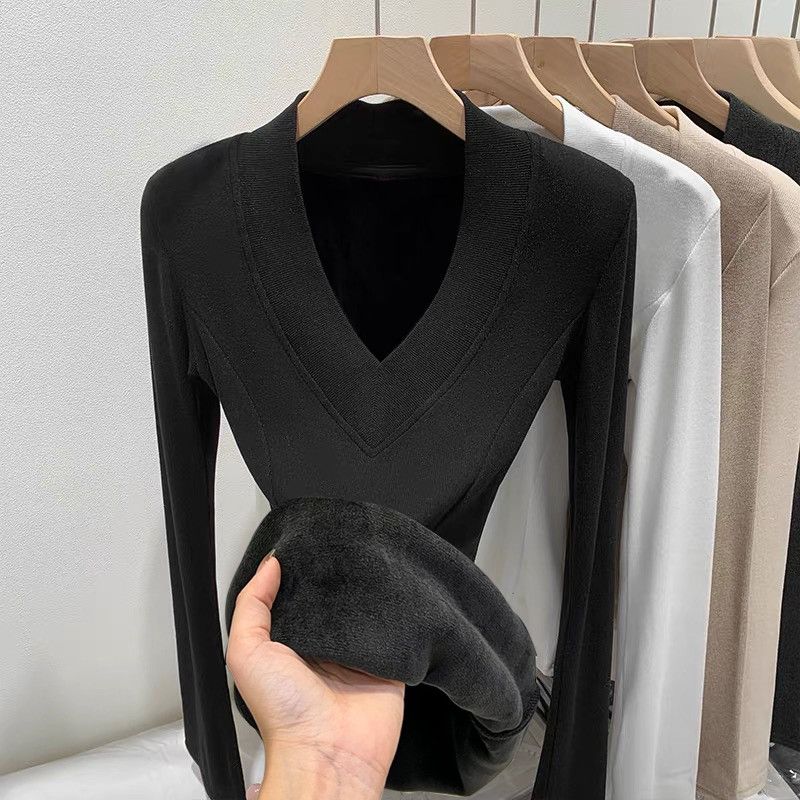 Plus Size Women V Neck Fleece  - Women'S Fashion Tops recension och pris