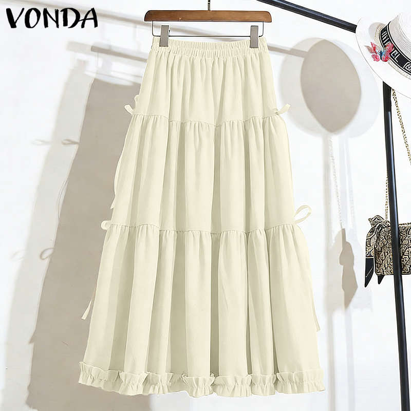 Plus Size 5XL VONDA Women Eleg - Women'S Fashion Kilt recension och pris