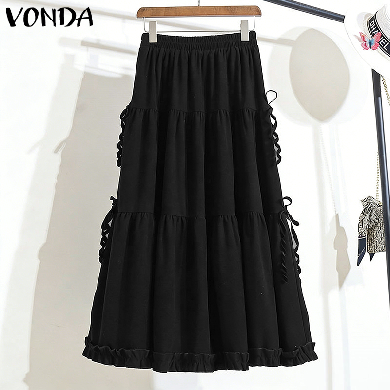 Plus Size 5XL VONDA Women Eleg - Women'S Fashion Kilt recension och pris