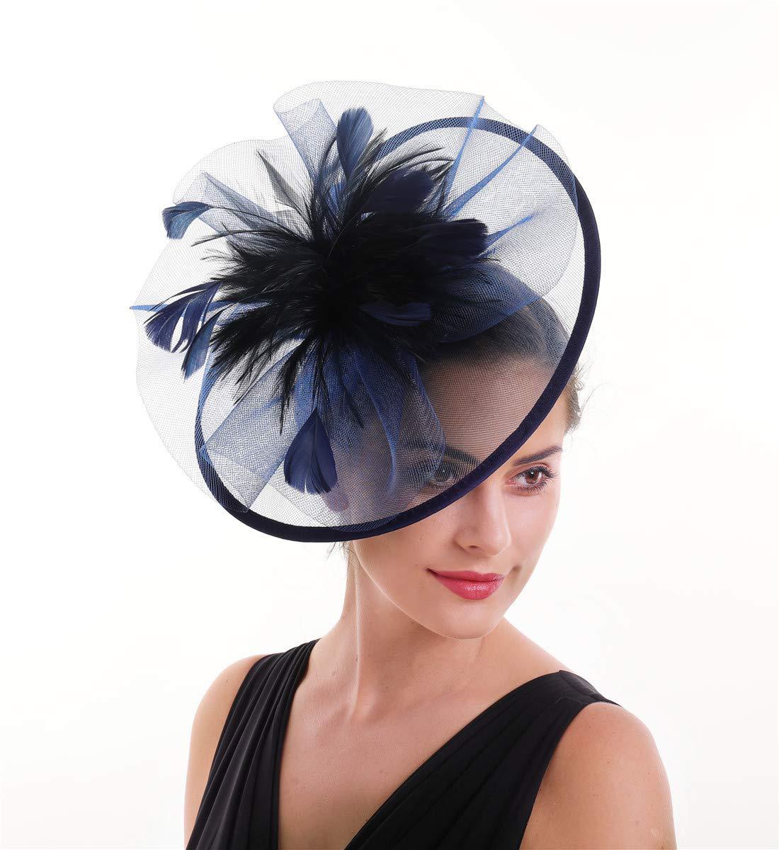Women Feather Fascinator Hat M - Women'S Fashion Kentucky Derby recension och pris