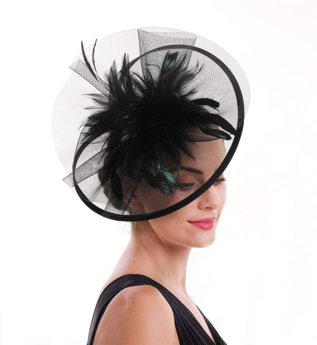 Women Feather Fascinator Hat M - Women'S Fashion Kentucky Derby recension och pris