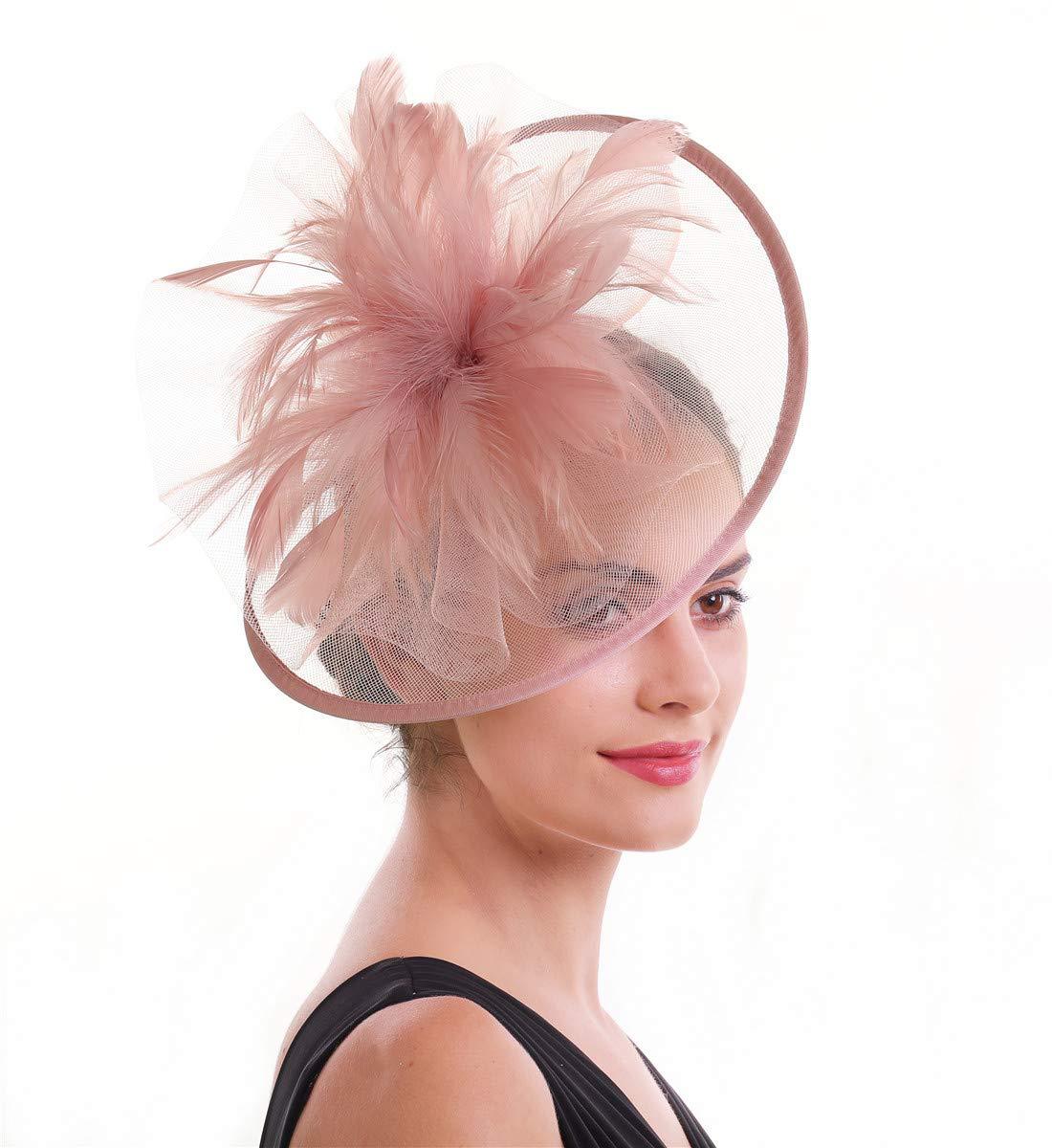 Women Feather Fascinator Hat M - Women'S Fashion Kentucky Derby recension och pris