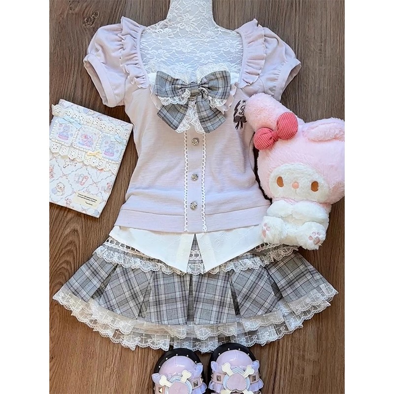 Women's pink lace patchwork to - Women Fashion Style recension och pris