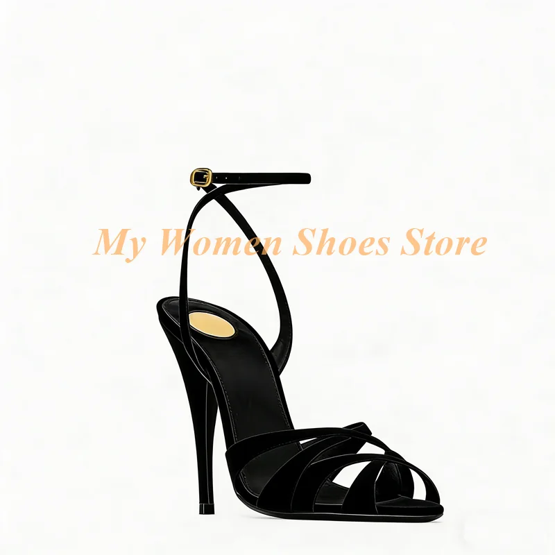 Cross Strap Open Toe Sandals A - Women Fashion Ideas recension och pris
