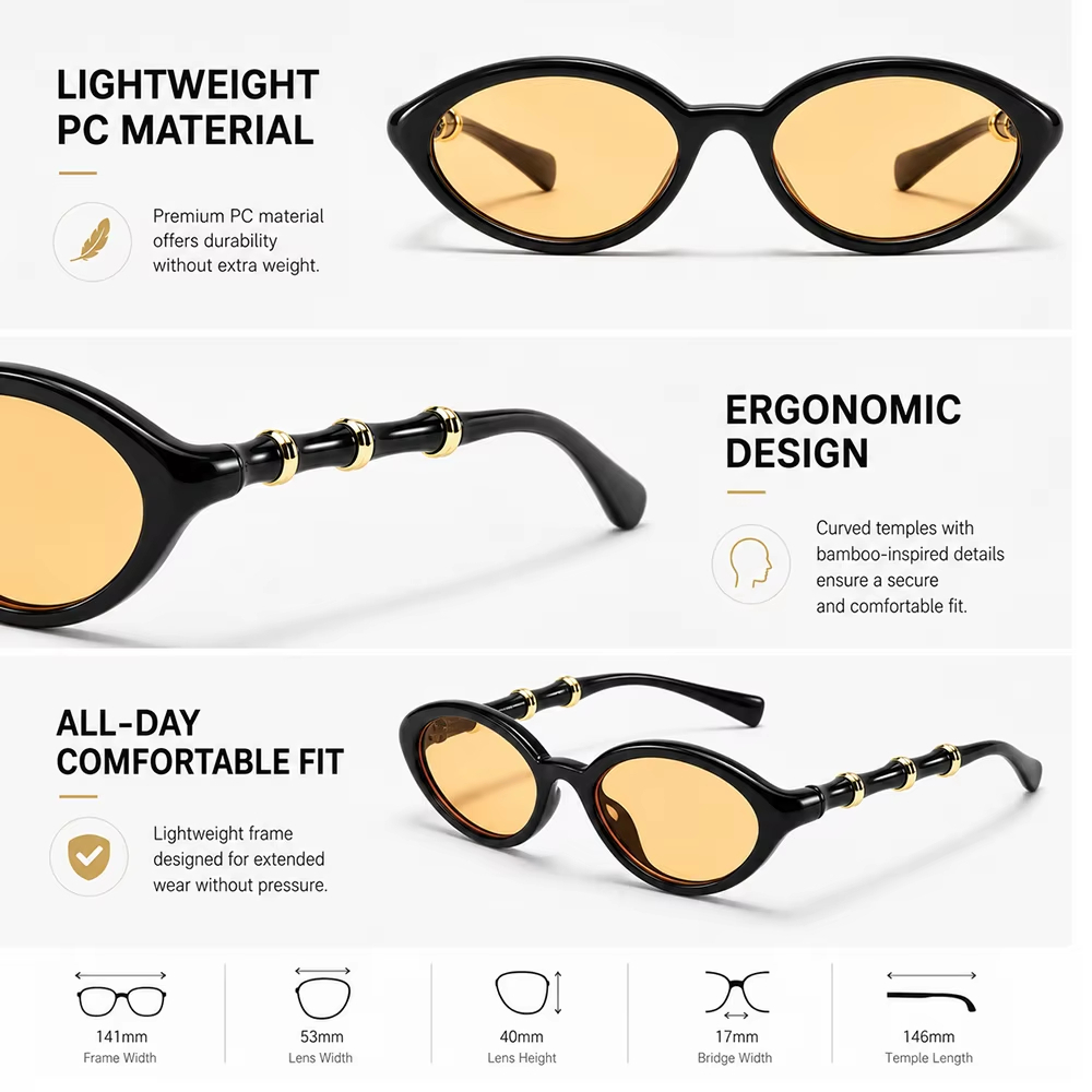 New Luxury Designer Oval Sungl - Women'S Fashion Eyeglasses recension och pris