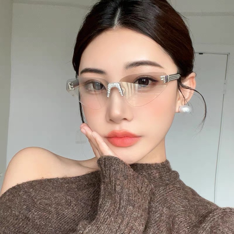 Women's Sexy Cat Eye Rimless R - Women'S Fashion Eyeglasses recension och pris