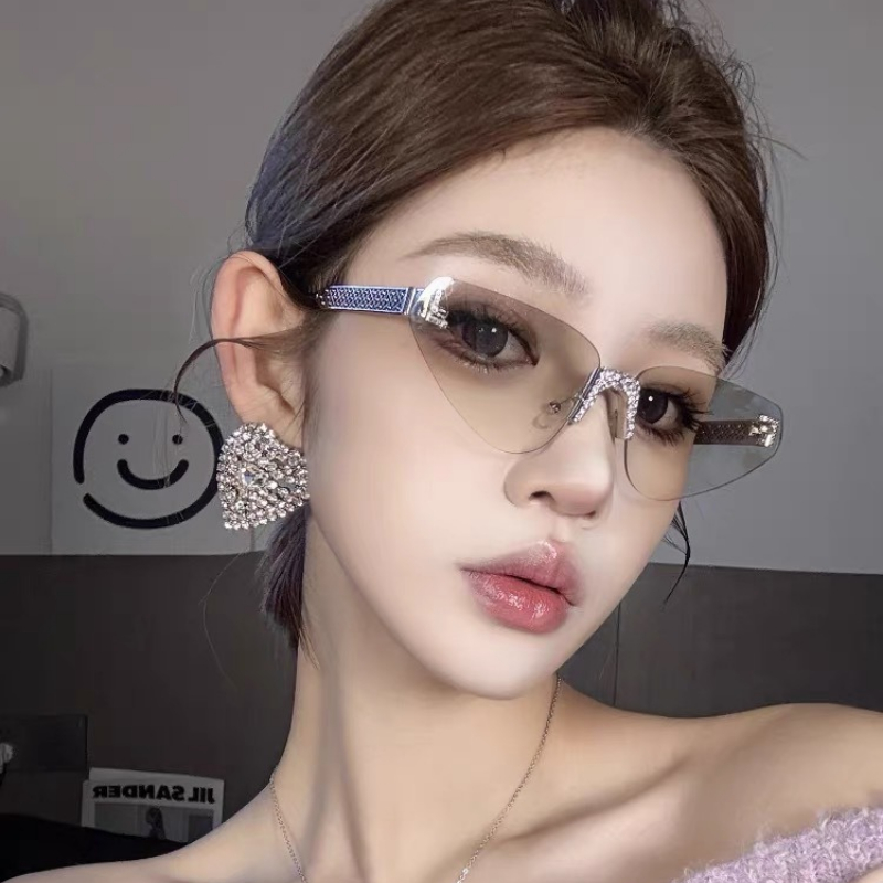 Women's Sexy Cat Eye Rimless R - Women'S Fashion Eyeglasses recension och pris