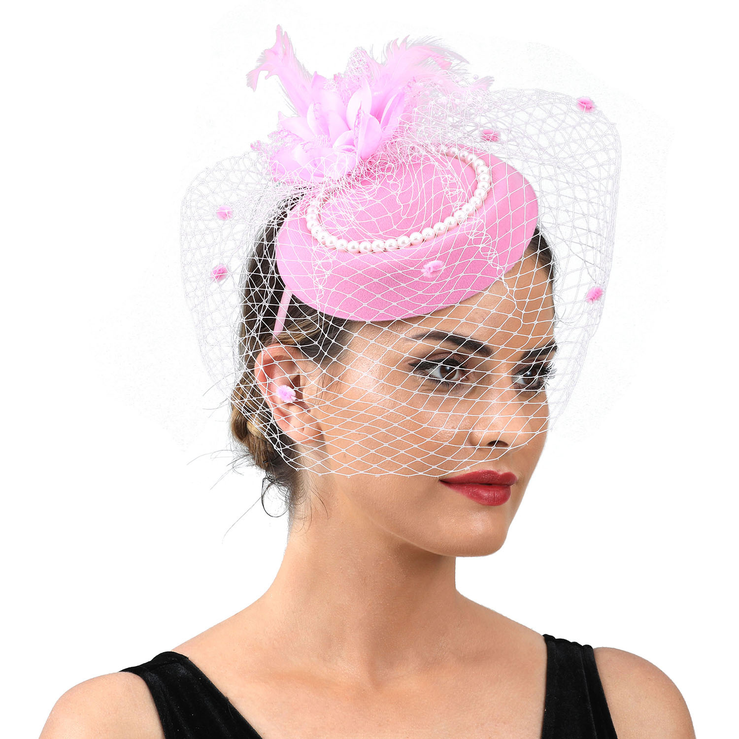 Women Feather Fascinator Hat w - Women'S Fashion Kentucky Derby recension och pris